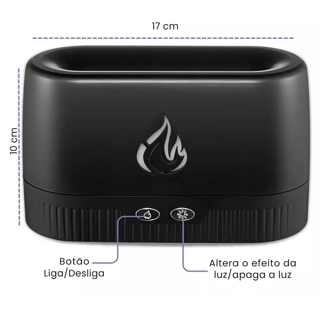 Umidificador Difusor de Aromas Lareira Aromaterapia