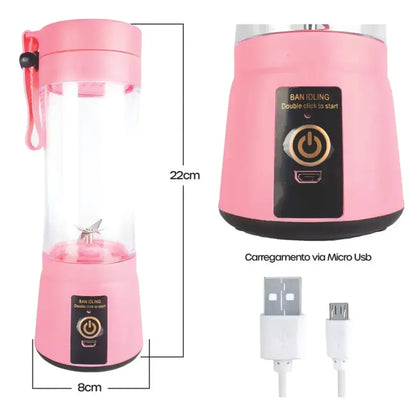 Mini Liquidificador Portátil USB Recarregável