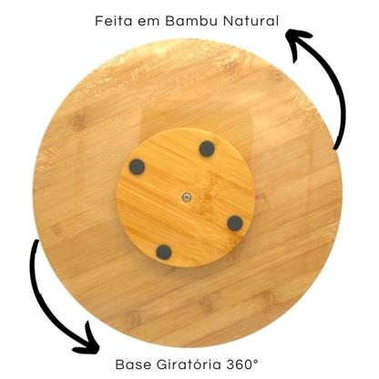 Tábua de Mesa em Bambu Giratóra