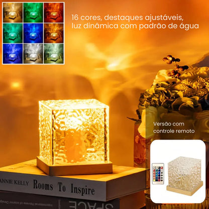 Luminária de Mesa com Efeito de Ondas e Luz