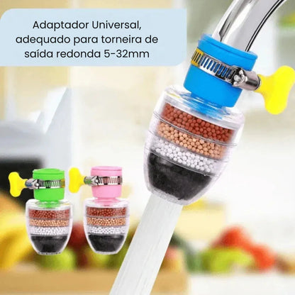 Mini Purificador de Água com Filtro para Torneira