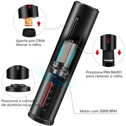 Abridor de Vinho Elétrico Automático