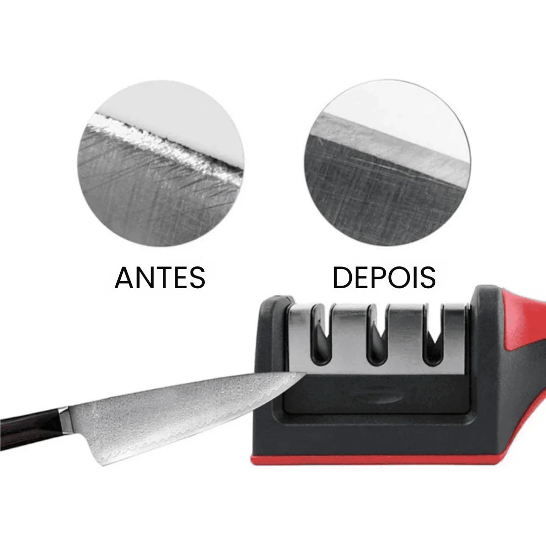 Amolador de Facas e Tesouras Profissional 3 em 1