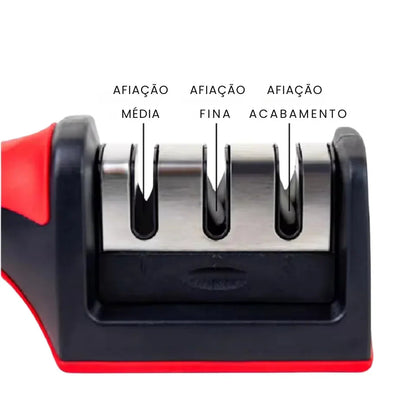 Amolador de Facas e Tesouras Profissional 3 em 1