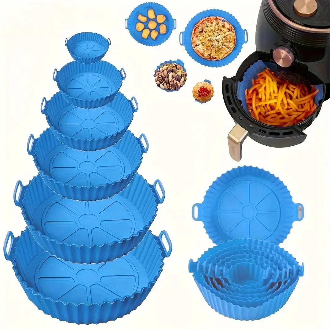 Kit 6 Formas Airfryer Silicone Antiaderente