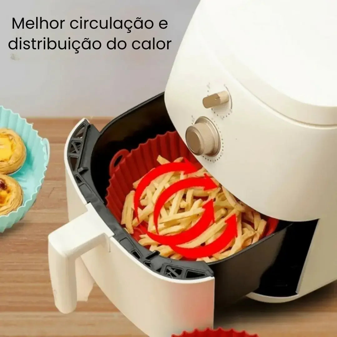 Forma de Silicone Reutilizável para AirFryer