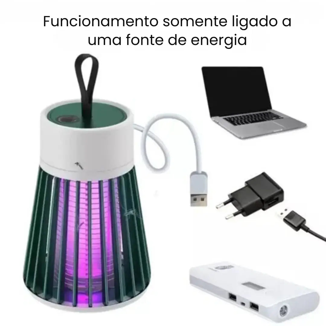 Lâmpada Elétrica Mata-Mosquitos Luz UV USB