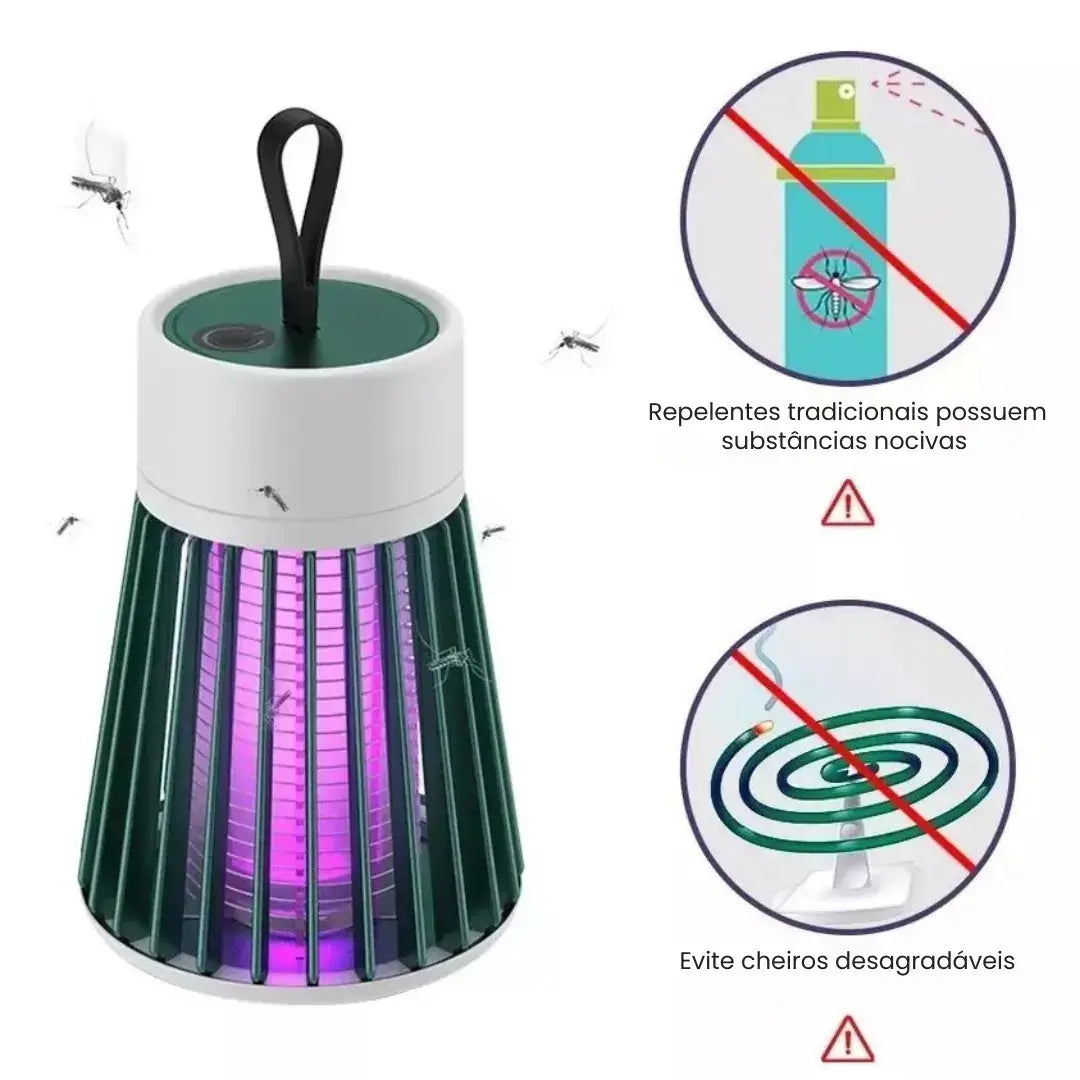 Lâmpada Elétrica Mata-Mosquitos Luz UV USB