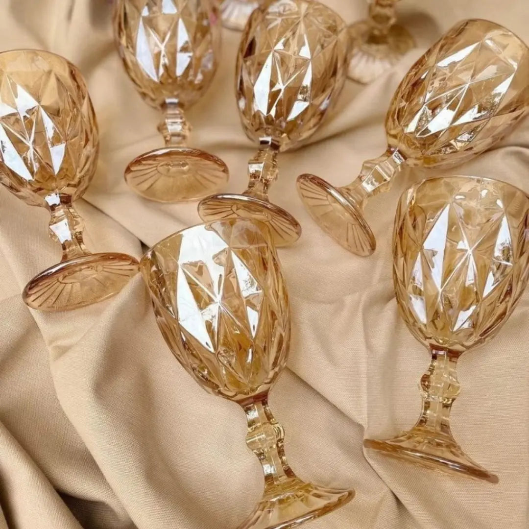 Jogo de Taças Diamond 6 peças Ãmbar