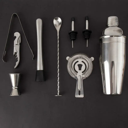 Kit Barman Coqueteleira Profissional Inox 10 Peças