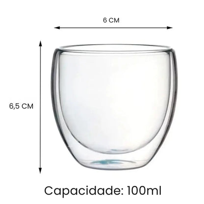 Copo de Café com Parede Dupla 100ml