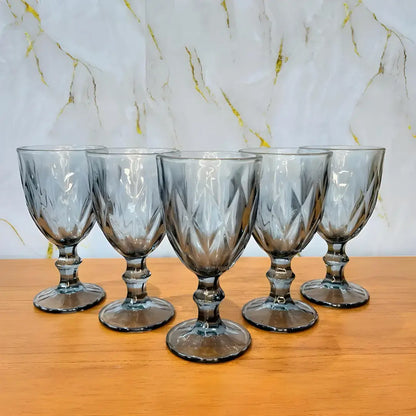 Jogo de Taças Diamond 6 peças Fumê