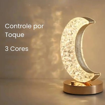 Luminária Lua Led Touch Recarregável