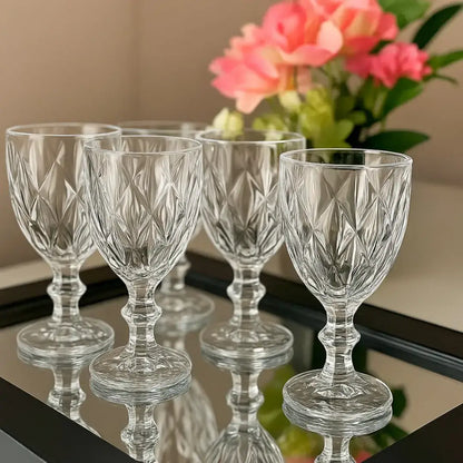 Jogo de Taças Diamond 6 peças Transparente