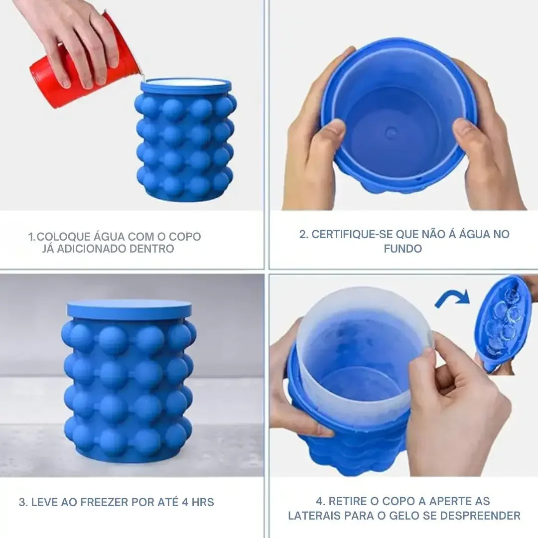Balde de Gelo em Silicone Térmico