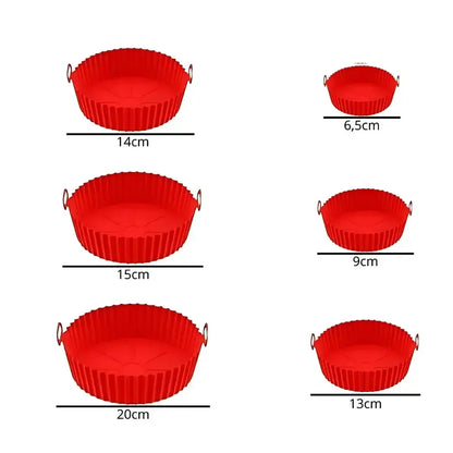 Kit 6 Formas Airfryer Silicone Antiaderente