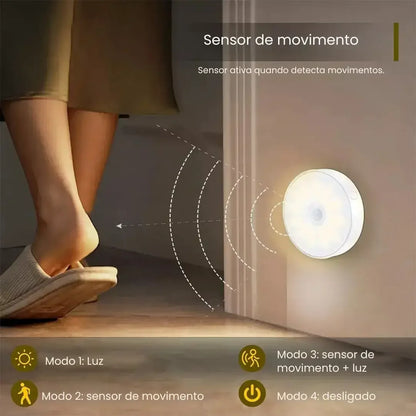 Luminária LED com Sensor de Movimento