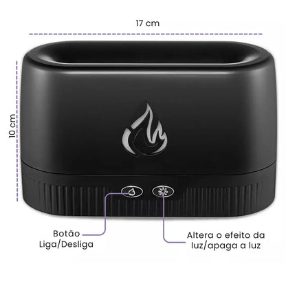 Umidificador Difusor de Aromas Lareira Aromaterapia