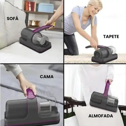 Aspirador Portátil Anti-Ácaro Esterilização UV Sem Fio