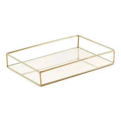 Bandeja Decorativa com Espelho Luxo