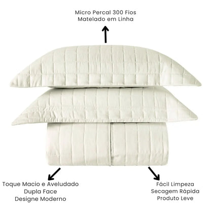 Cobre Leito Classic Micro Percal 300 Fios