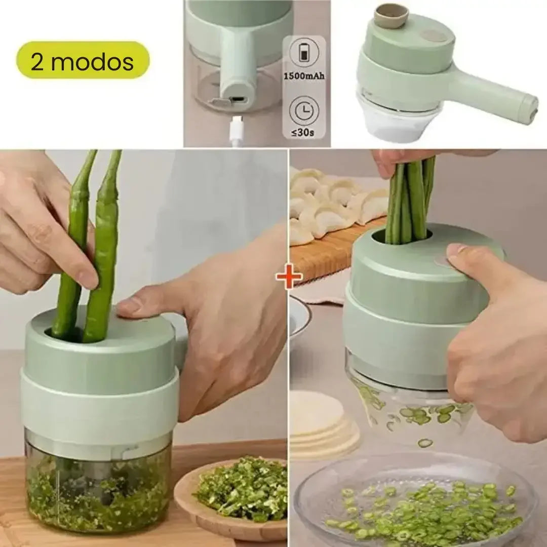 Picador e Cortador Elétrico de Legumes Multifuncional