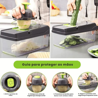 Cortador e Fatiador de Legumes Multifuncional 14 em 1