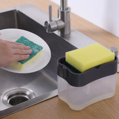 Dispenser Detergente 2 em 1 com Porta Esponja