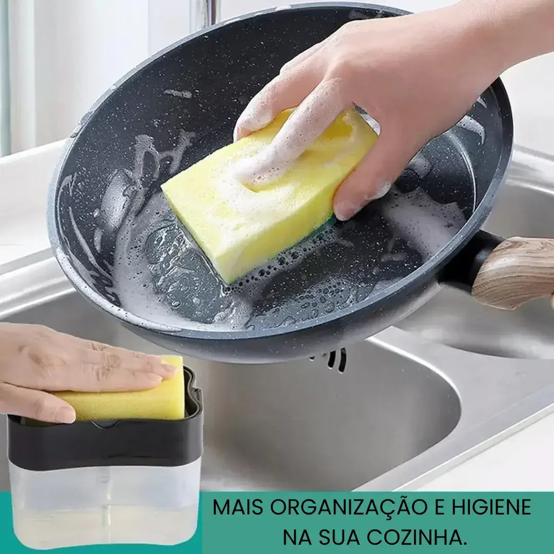 Dispenser Detergente 2 em 1 com Porta Esponja