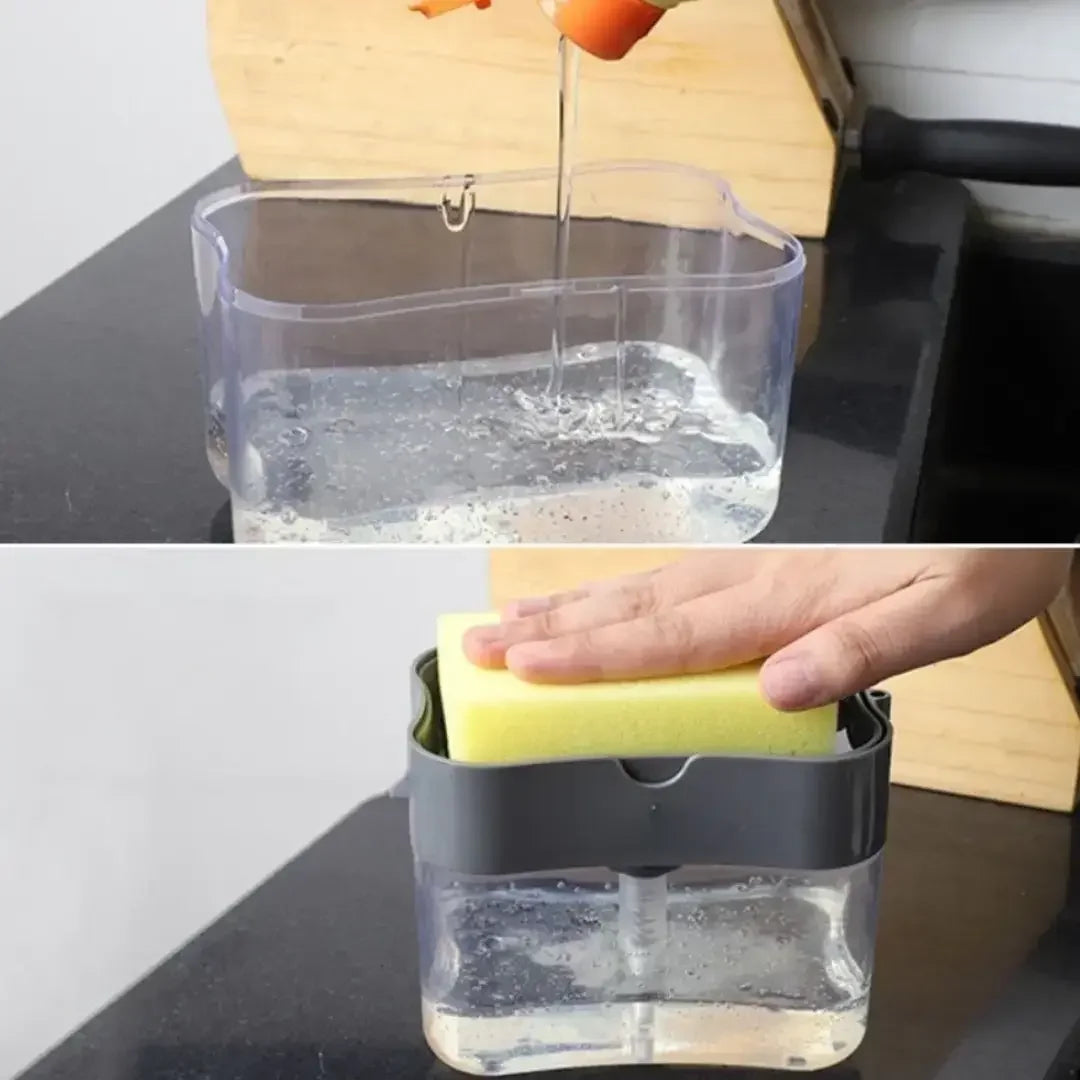 Dispenser Detergente 2 em 1 com Porta Esponja
