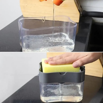 Dispenser Detergente 2 em 1 com Porta Esponja