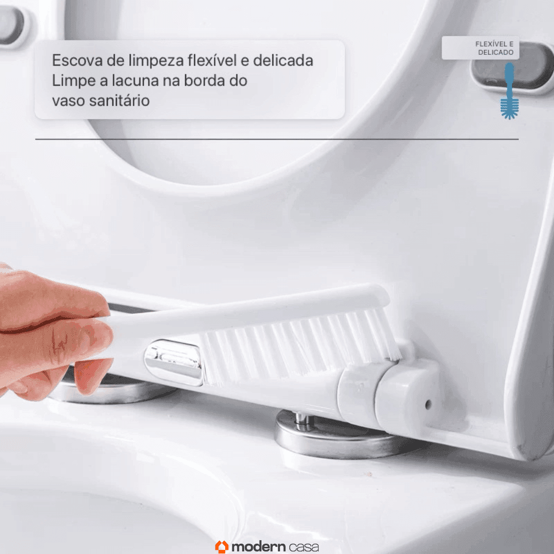 Escova de Limpeza Sanitária Silicone 2 em 1