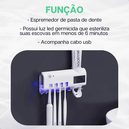 Esterilizador de Escova Dental UV e Dispensador de Pasta