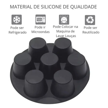 Forma Silicone Air Fryer Cupcake e Bolos Antiaderente