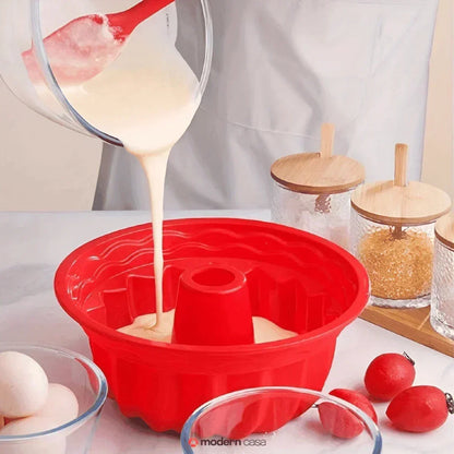 Forma Silicone Antiaderente Para Bolos e Pudins