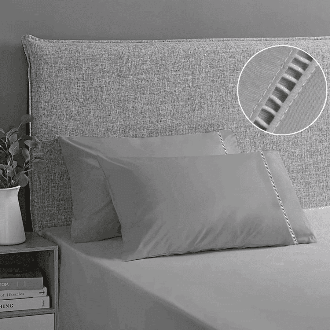 Jogo de Lençol 400 Fios Micro Percal Ponto Palito