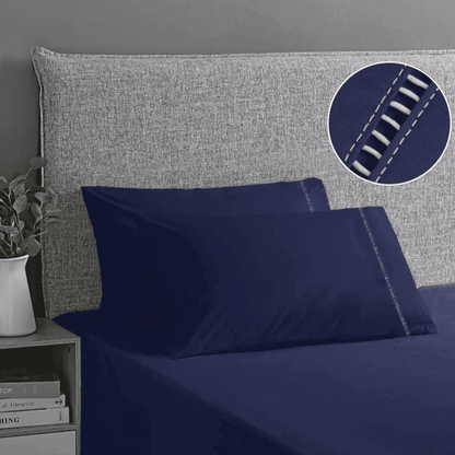 Jogo de Lençol 400 Fios Micro Percal Ponto Palito