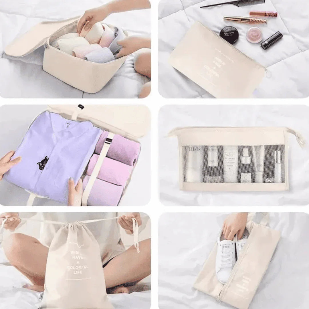 Kit Bolsas Organizadoras Para Mala de Viagem - Compre 5 Leve 7