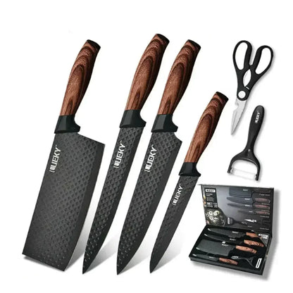 Kit de Facas 6 Peças com Tesoura e Descascador