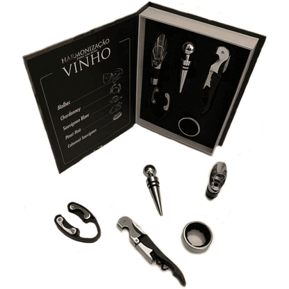 Abridor de Vinhos Kit em Formato de Livro