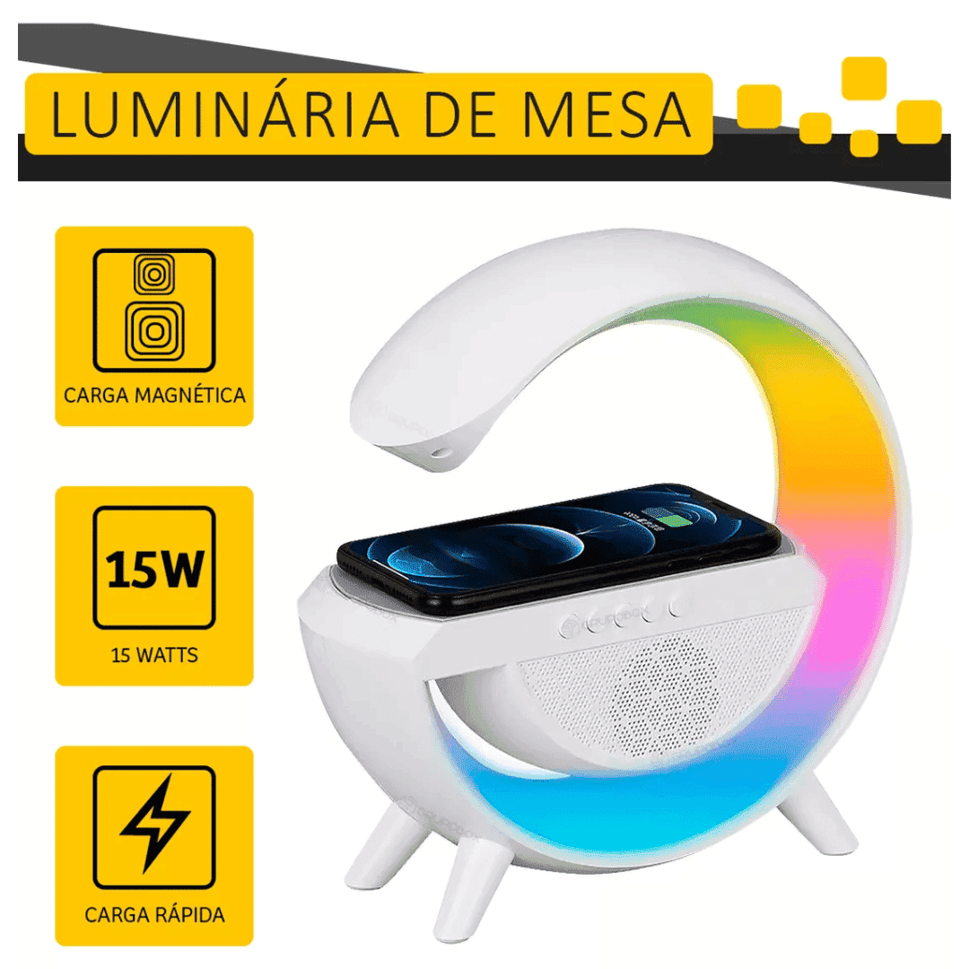 Luminária Com Carregador Multifuncional