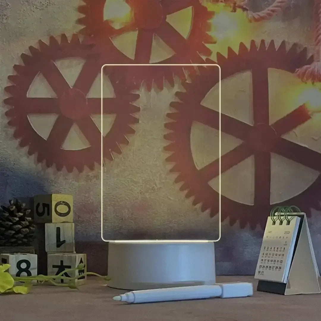 Luminária de Mesa Led com Tela para Escrever 3D
