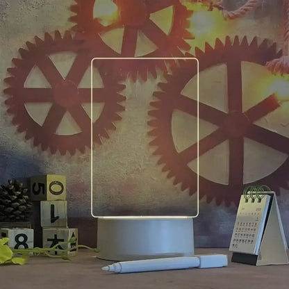 Luminária de Mesa Led com Tela para Escrever 3D