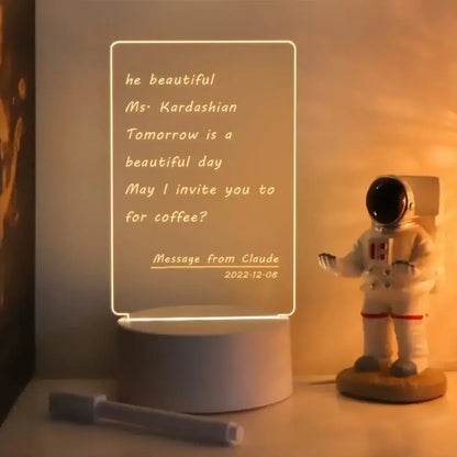 Luminária de Mesa Led com Tela para Escrever 3D