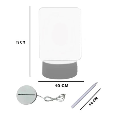 Luminária de Mesa Led com Tela para Escrever 3D
