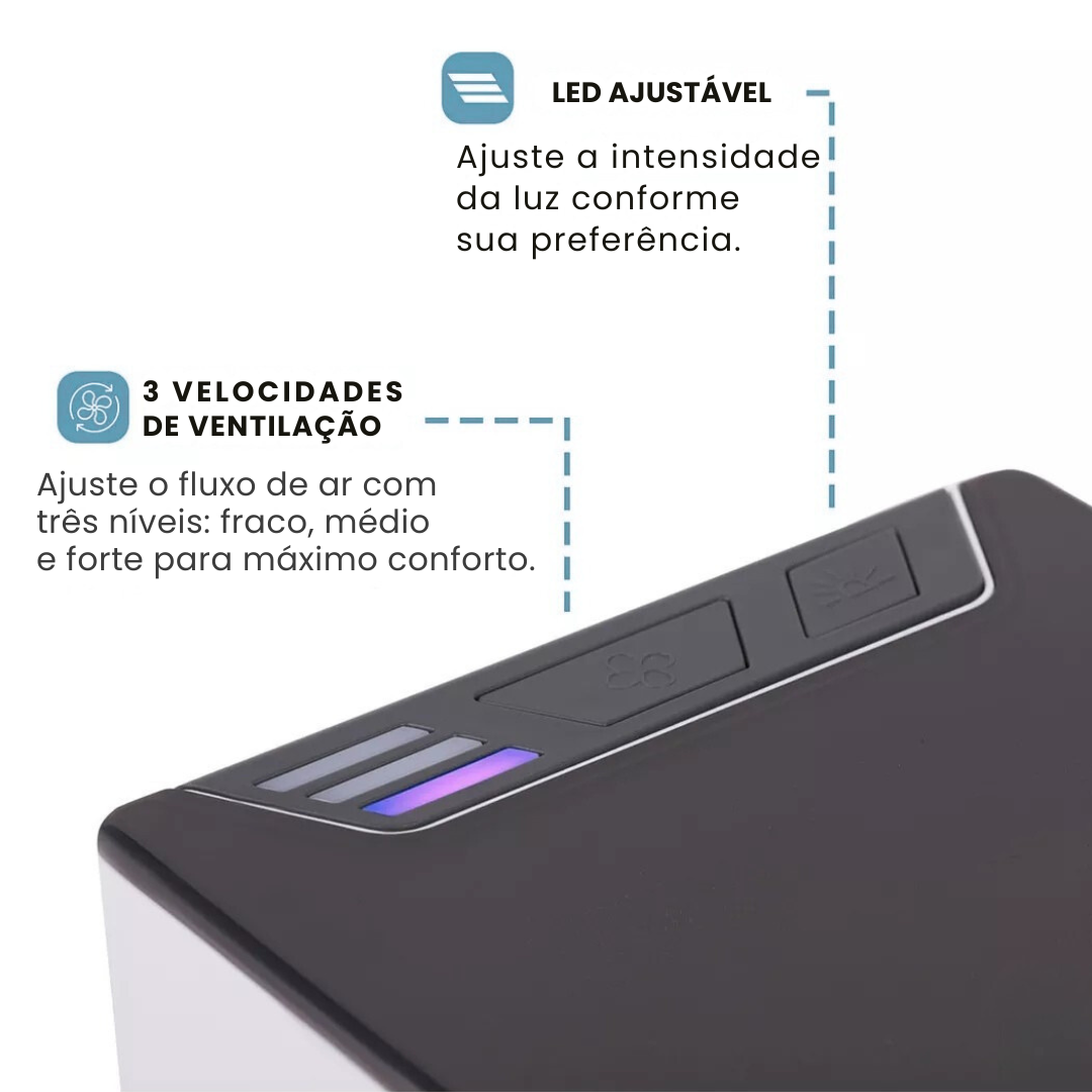 Mini Ar Condicionado Climatizador Portátil USB