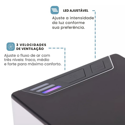 Mini Ar Condicionado Climatizador Portátil USB