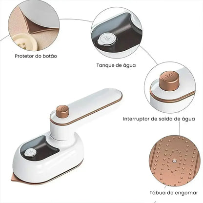 Mini Ferro de Passar Roupas a Vapor