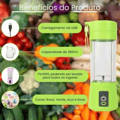 Mini Liquidificador Portátil USB Recarregável
