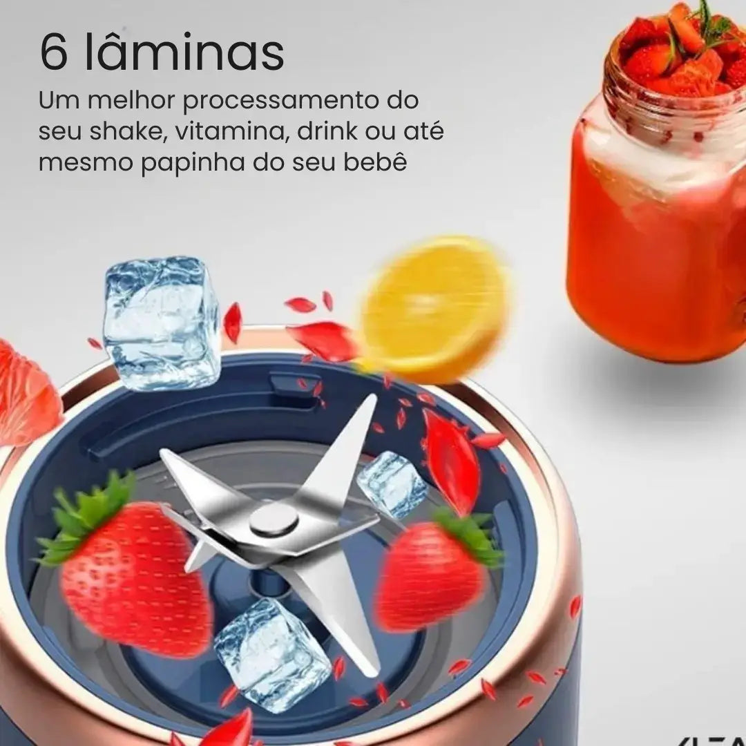 Mini Liquidificador Portátil com Copo Extra